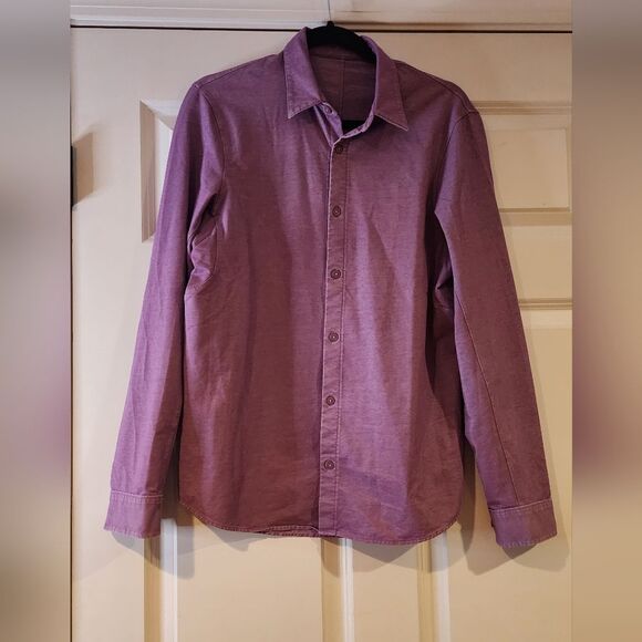Lululemon Commission men's purple button up shirt - Picture 1 of 5